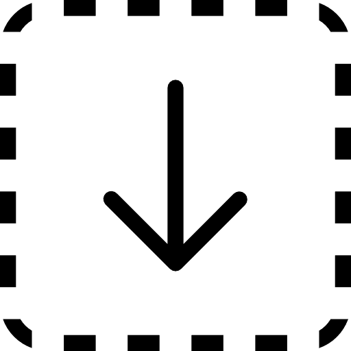 Down arrow orientation direction downloading icon