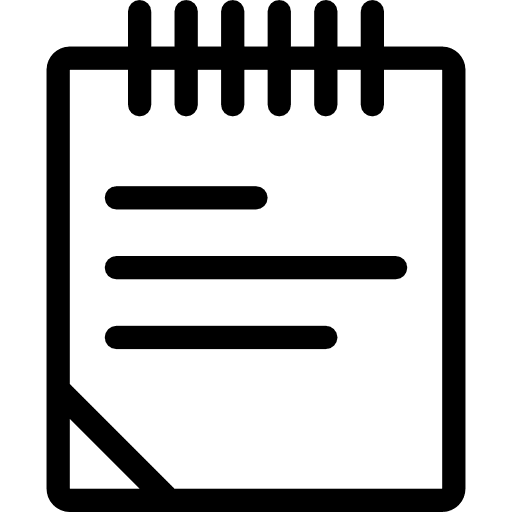 Notepad notebook interface tools and utensils icon