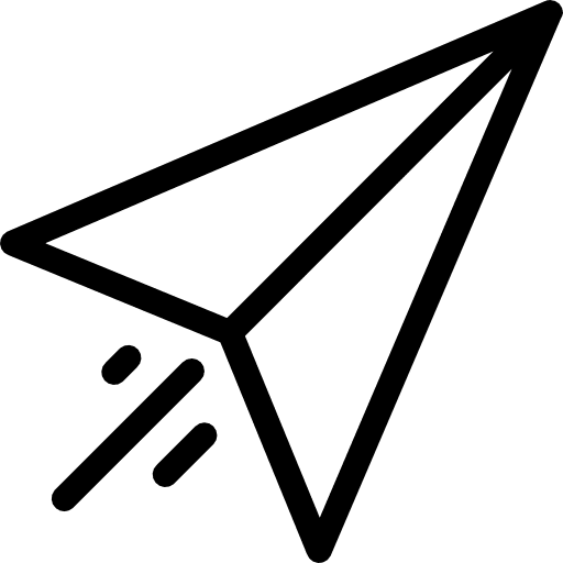 Send paper plane direct interface icon