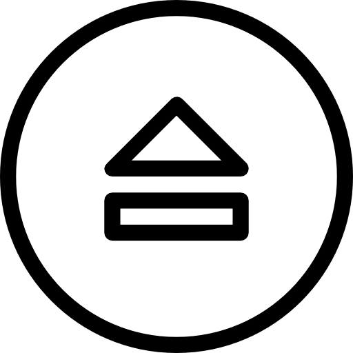 Eject multimedia video player interface icon