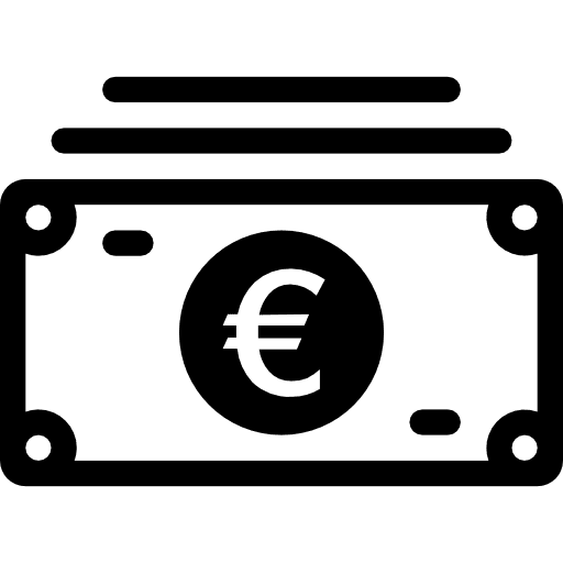 Euro money coin cash icon