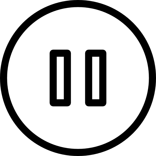 Pause multimedia option video player music player icon