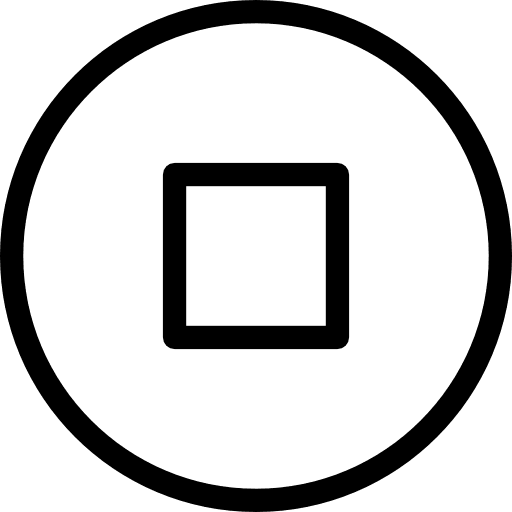 Stop interface stop video player icon