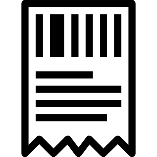 Invoice ticket bill payment icon