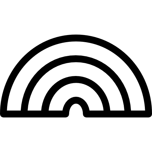 Rainbow atmospheric rainbow sun icon