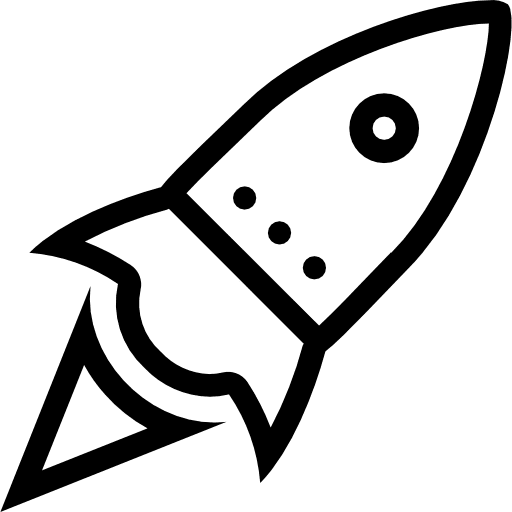 Rocket transport space ship launch rocket launch icon