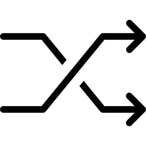 Shuffle shuffle changing multimedia option icon