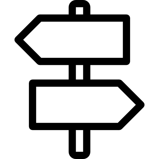 Sign direction signs panel icon