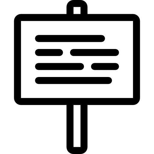 Signal post renting information icon