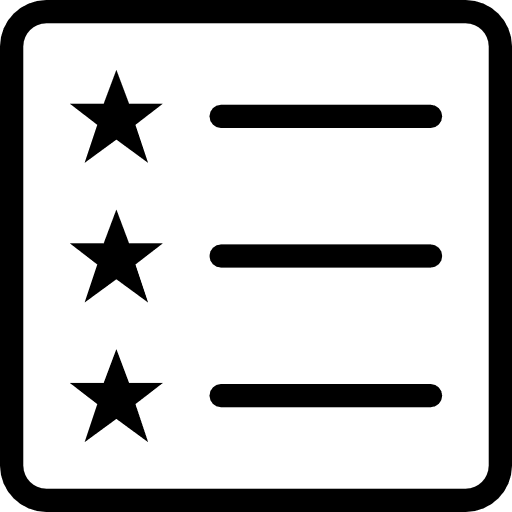 List document favorite list icon