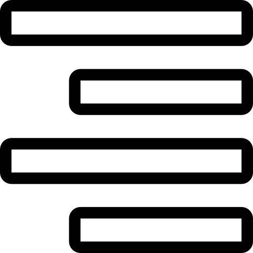 Right align right alignment text right align icon