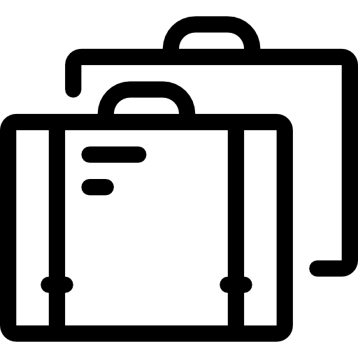 Suitcase business suitcase bag icon