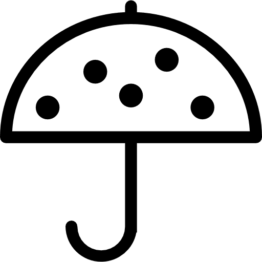 Umbrella tools and utensils rain umbrella icon