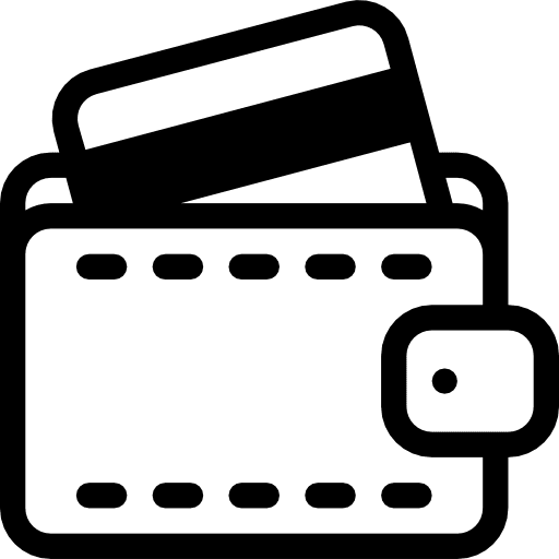 Wallet card notes holder icon