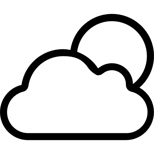 Cloudy cloudy sky sun icon