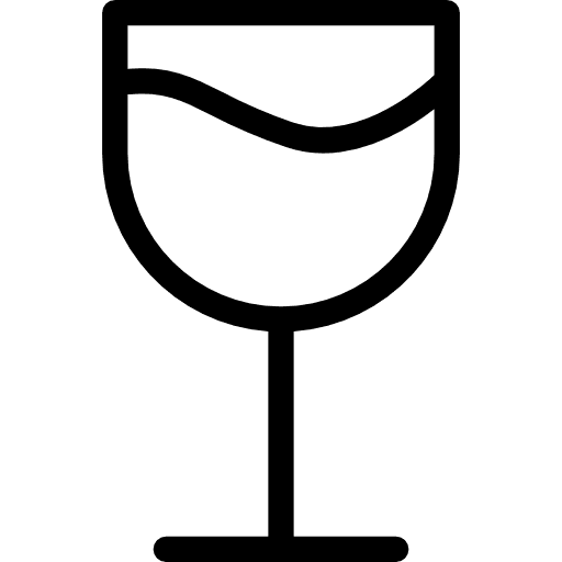 Wine glass drinking cup icon