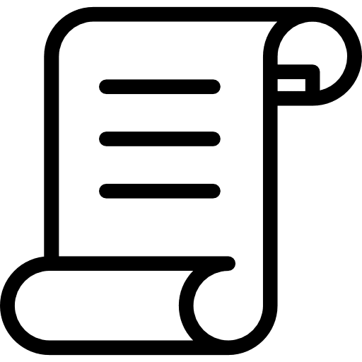 Legal paper file law white paper icon