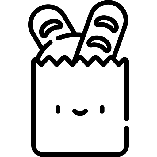 Bag bag baguettes food icon