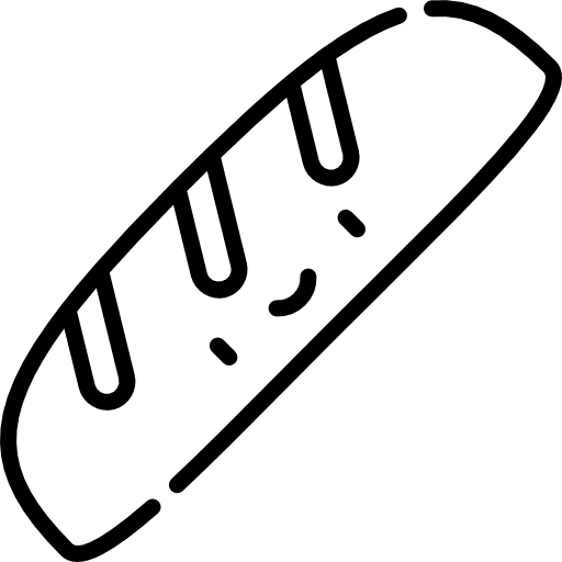 Bread baguette foods handmade icon