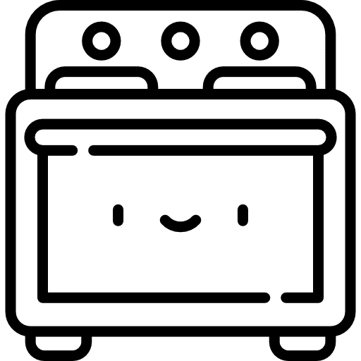 Oven furniture and household food and restaurant tools and utensils icon