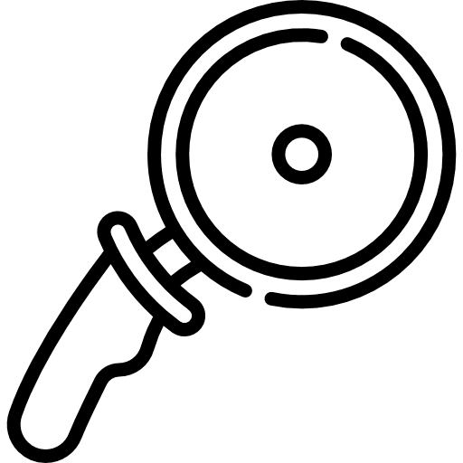 Pizza cutter kitchenware food cutlery icon