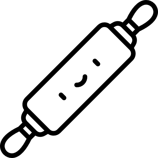 Rolling pin food rolling pin dough icon