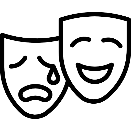 Theater acting arts education icon