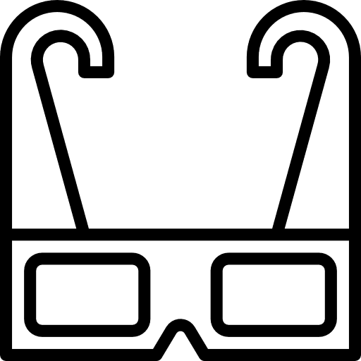 3d glasses cinema filming film icon