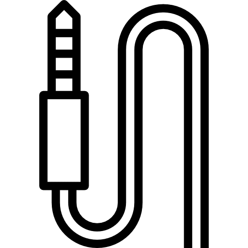 Jack cable music and multimedia jack icon