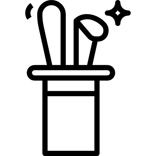 Magic hat interface sparkle magician icon