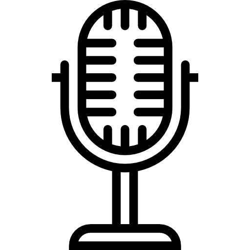 Microphone electronics vintage sound icon