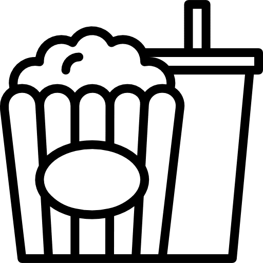 Popcorn food fast food soft drink icon