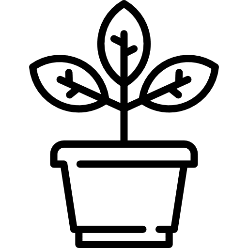 Plant flower gardening pot icon