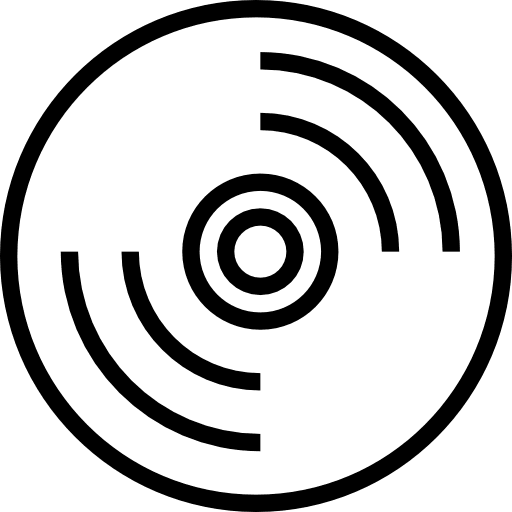 Vinyl vinyl audio long play icon