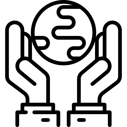 Ecology business and finance map hand icon