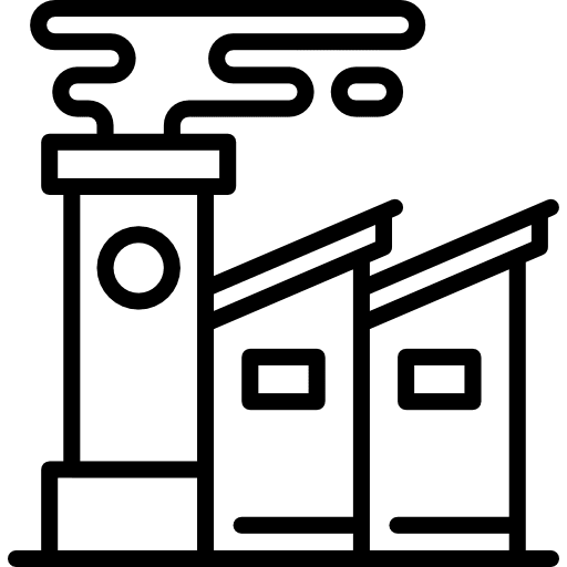 Factory contamination industrial factory icon