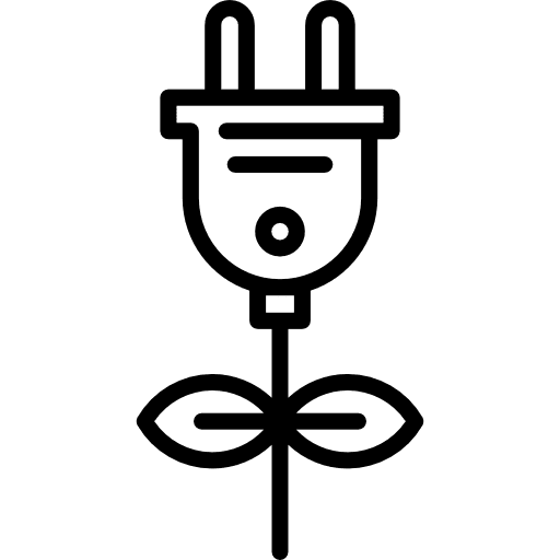 Green energy ecologic plug planet earth icon