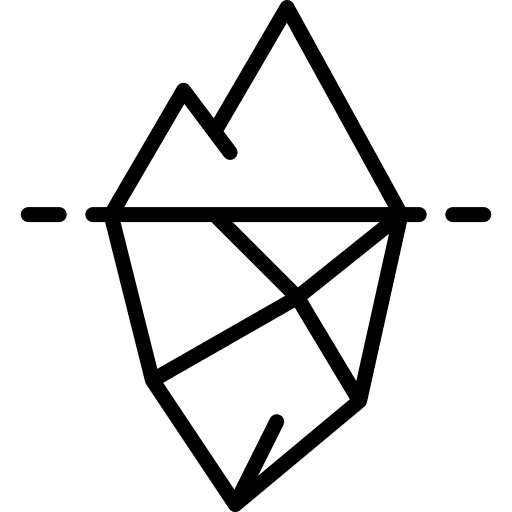 Iceberg polar nature landscape icon