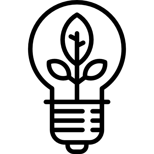 Light eco bulbs symbol icon