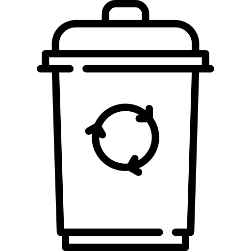 Recycle bin recycling bin garbage tools and utensils icon