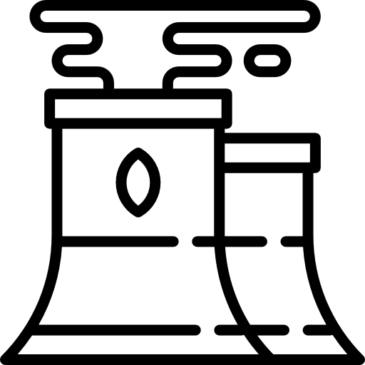 Nuclear nuclear buildings chimney icon