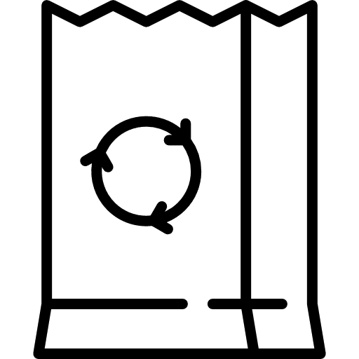 Paper bag container shop recycle icon