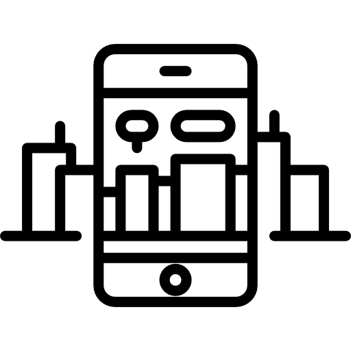 Augmented reality gaming multimedia smartphone icon