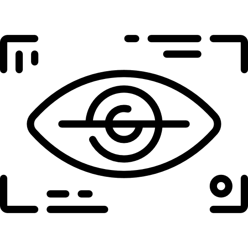 Eye scanner medical treatment technology icon