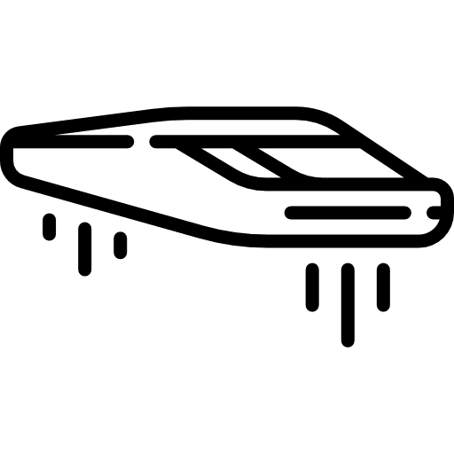 Flying car science fiction transportation automobile icon