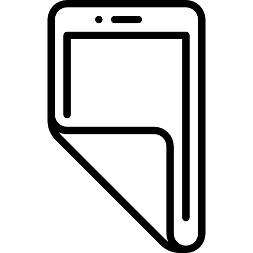 Mobile technology mobile flexible display phone icon