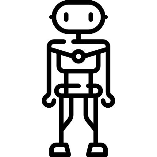 Robot futurist industry science icon