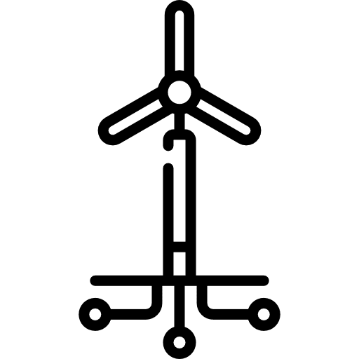 Windmill futuristic electronics ecology icon