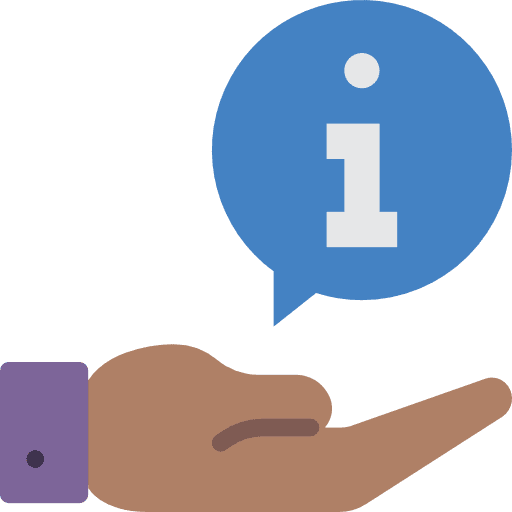 Info hand customer service info icon