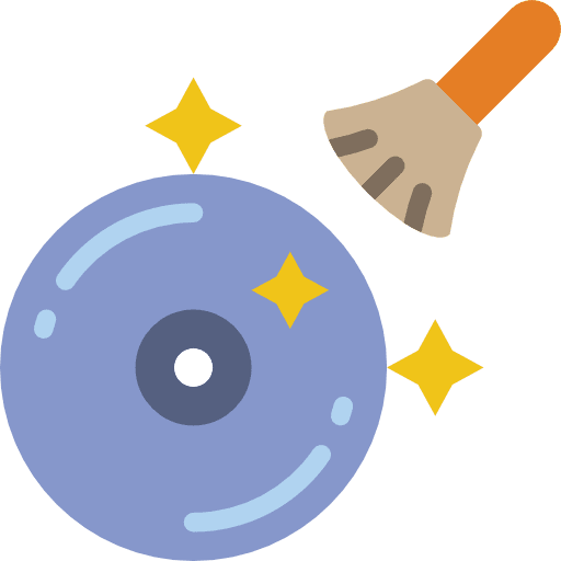 Compact disc cd cleaning bluray icon